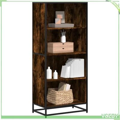 OEM Bibliothèque - 3300842 - Chêne Fumé - Bois D'Ingénierie - 4 Compartiments - Publicité OEM Bibliothèque - 3300842 - Chêne Fumé - Bois D'Ingénierie - 4 Compartiments - Publicité