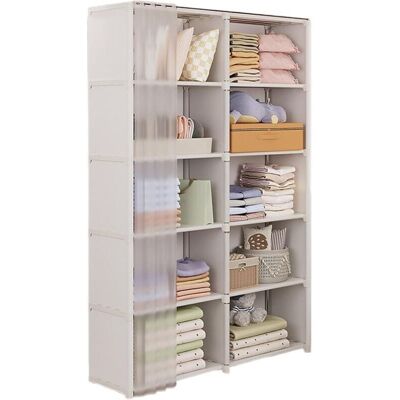 PELTOR Ulisem Armoire Portable, Grande Capacité, Double Couche, Blanche, Adaptée À La Chambre, À La Buanderie, Au Dortoir - Publicité PELTOR Ulisem Armoire Portable, Grande Capacité, Double Couche, Blanche, Adaptée À La Chambre, À La Buanderie, Au Dortoir - Publicité