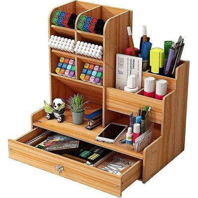 OEM Organiseur De Bureau En Bois Avec Porte-stylo De Bureau. Grande Capacité. Boîte De Rangement De Papeterie Avec Tiroir Pour La Maison. Le Bureau Et L'École (couleur Cerise B17) - Publicité OEM Organiseur De Bureau En Bois Avec Porte-stylo De Bureau. Grande Capacité. Boîte De Rangement De Papeterie Avec Tiroir Pour La Maison. Le Bureau Et L'École (couleur Cerise B17) - Publicité