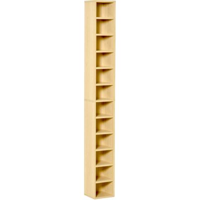 OEM Homcom Colonne Rangement Cd/dvd 12 Compartiments 204 Cd 21x20x175 Cm Naturel - Publicité OEM Homcom Colonne Rangement Cd/dvd 12 Compartiments 204 Cd 21x20x175 Cm Naturel - Publicité