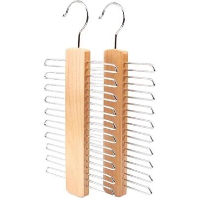 ABYSSE Cravates Bois Cintre,2 Pièces Cintres Porte-cravates Porte Cravates Porte Avec 20 Étagères Pour Ceinture,écharpe,rangement De Cravates Krawattenhalter - Publicité ABYSSE Cravates Bois Cintre,2 Pièces Cintres Porte-cravates Porte Cravates Porte Avec 20 Étagères Pour Ceinture,écharpe,rangement De Cravates Krawattenhalter - Publicité