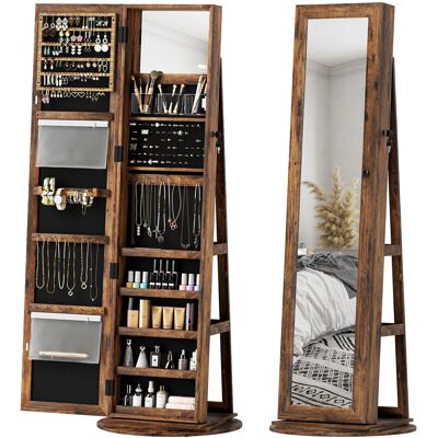 ARRIGONI Armoire A Bijoux Sur Pied Pivotante 360 Degres Avec Miroir - Publicité ARRIGONI Armoire A Bijoux Sur Pied Pivotante 360 Degres Avec Miroir - Publicité