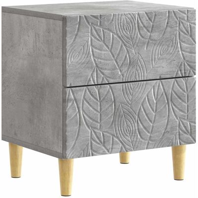 Table De Chevet Gris Béton 43 X 34,5 X 48 Cm Bois D'Ingénierie Vidaxl - Publicité Table De Chevet Gris Béton 43 X 34,5 X 48 Cm Bois D'Ingénierie Vidaxl - Publicité