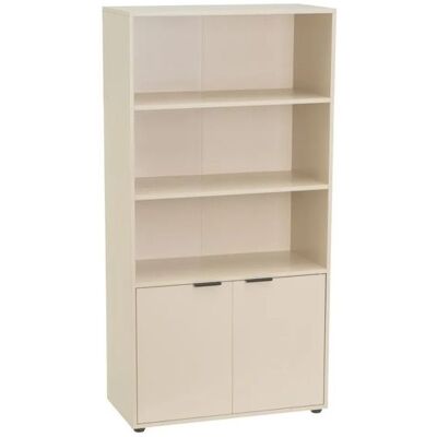 OEM Bibliothèque - Juanio - Juanio - 3 Niches Ouvertes - 2 Portes - Beige 59x29x119 Cm - Publicité OEM Bibliothèque - Juanio - Juanio - 3 Niches Ouvertes - 2 Portes - Beige 59x29x119 Cm - Publicité
