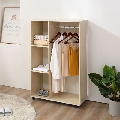 ACIRIHO Armoire Penderie Armoire De Rangement Mobile Panneaux De Particules Coloris Chêne Clair - Publicité ACIRIHO Armoire Penderie Armoire De Rangement Mobile Panneaux De Particules Coloris Chêne Clair - Publicité