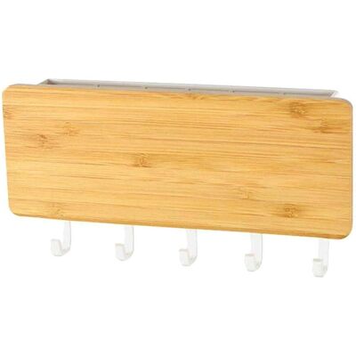 YUDO Porte-clés/rangement De Lettres, Organisateur De Porte, Crochets Muraux, Bois Foncé-white Hook - Publicité YUDO Porte-clés/rangement De Lettres, Organisateur De Porte, Crochets Muraux, Bois Foncé-white Hook - Publicité