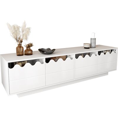 ACKERMAN Meuble Tv Moderne À 4 Portes Et Design Ondulé – Solution De Rangement Élégante Pour Salon, Meuble Tv Ou Espace Multimédia, 170 X 40 X 45 Cm - Publicité ACKERMAN Meuble Tv Moderne À 4 Portes Et Design Ondulé – Solution De Rangement Élégante Pour Salon, Meuble Tv Ou Espace Multimédia, 170 X 40 X 45 Cm - Publicité