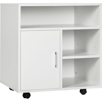 OEM Support D'Imprimante Organiseur Bureau Caisson Placard Porte 3 Niches + Grand Plateau Panneaux Particules Blanc - Publicité OEM Support D'Imprimante Organiseur Bureau Caisson Placard Porte 3 Niches + Grand Plateau Panneaux Particules Blanc - Publicité