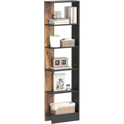 OEM Bibliothèque Moderne En Bois À 5 Niveaux, Gain De Place, 45 X 21 X 170 Cm, Marron Et Noir Pour Rangement De Livres, Documents Et Objets Décoratifs Idéal Pour Salon, Chambre À Coucher Ou Bureau - Publicité OEM Bibliothèque Moderne En Bois À 5 Niveaux, Gain De Place, 45 X 21 X 170 Cm, Marron Et Noir Pour Rangement De Livres, Documents Et Objets Décoratifs Idéal Pour Salon, Chambre À Coucher Ou Bureau - Publicité
