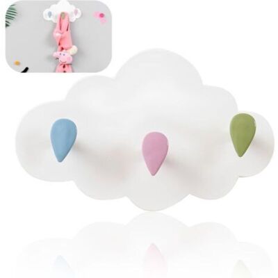 OEM Patère Murale Enfant Forme Nuage - 3 Crochets Porte-manteau, Installation Sans Perçage Pour Chambre D’enfant - Publicité OEM Patère Murale Enfant Forme Nuage - 3 Crochets Porte-manteau, Installation Sans Perçage Pour Chambre D’enfant - Publicité