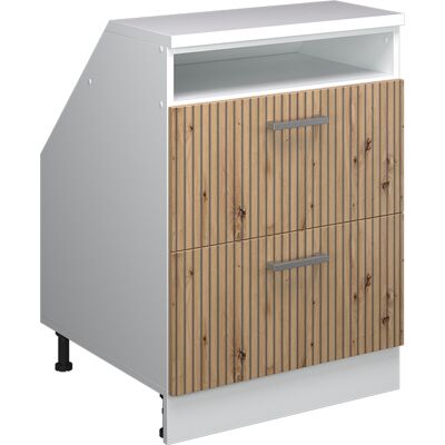 Meuble De Rangement Sous Pente Rion, Chêne Artisan, 60x81.6cm 2 Tiroirs, 60 Cm De Profondeur, Vicco - Publicité Meuble De Rangement Sous Pente Rion, Chêne Artisan, 60x81.6cm 2 Tiroirs, 60 Cm De Profondeur, Vicco - Publicité