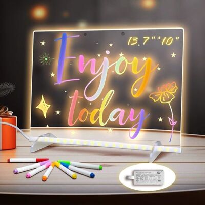 Cellfast Tableau Led - 35 X 25 Cm - 7 Couleurs Rvb - 4 Modes Dynamiques - Acrylique Effaçable À Sec - Publicité Cellfast Tableau Led - 35 X 25 Cm - 7 Couleurs Rvb - 4 Modes Dynamiques - Acrylique Effaçable À Sec - Publicité