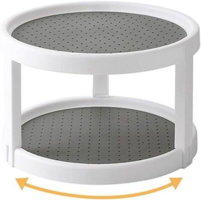 URSUS Étagère À Épices Rotative Antidérapante À 2 Niveaux, 25 Cm, Pour Garde-manger, Cuisine, Comptoir, Meuble De Rangement - Publicité URSUS Étagère À Épices Rotative Antidérapante À 2 Niveaux, 25 Cm, Pour Garde-manger, Cuisine, Comptoir, Meuble De Rangement - Publicité
