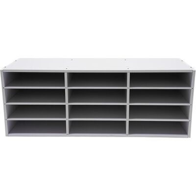 GOJOY Armoire À Documents À 12 Compartiments À 4 Étages - Organiseur De Plan De Travail - Boîte Aux Lettres Pour Étudiant - Pour Salle De Classe, Bureau, Maison, École - Publicité GOJOY Armoire À Documents À 12 Compartiments À 4 Étages - Organiseur De Plan De Travail - Boîte Aux Lettres Pour Étudiant - Pour Salle De Classe, Bureau, Maison, École - Publicité