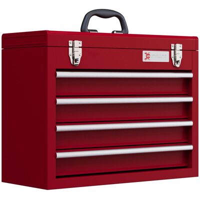 OEM Coffre À Outils Vide, 51 X 22 X 39,5 Cm, Coffre À Outils À 4 Tiroirs, Compartiment De Rangement Supérieur, Poignée, Coffre À Outils Avec Serrure, Acier - Publicité OEM Coffre À Outils Vide, 51 X 22 X 39,5 Cm, Coffre À Outils À 4 Tiroirs, Compartiment De Rangement Supérieur, Poignée, Coffre À Outils Avec Serrure, Acier - Publicité