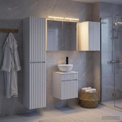 Ensemble D'Armoire De Salle De Bain 5 Pcs Blanc Vidaxl - Publicité Ensemble D'Armoire De Salle De Bain 5 Pcs Blanc Vidaxl - Publicité