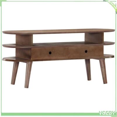 OEM Meuble Tv - 282874 - 110 X 35 X 50 Cm - Acacia Massif - Laqué, 2 Tiroirs - Publicité OEM Meuble Tv - 282874 - 110 X 35 X 50 Cm - Acacia Massif - Laqué, 2 Tiroirs - Publicité