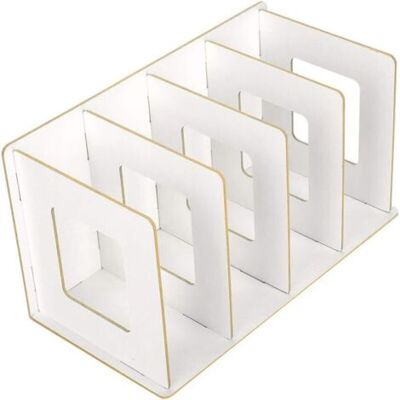 OEM Organiseur De Bureau En Bois Détachable, Étagère À 4 Compartiments Pour Magazines, Classeurs, Classeurs, Carnets Et Cd. Publicité OEM Organiseur De Bureau En Bois Détachable, Étagère À 4 Compartiments Pour Magazines, Classeurs, Classeurs, Carnets Et Cd. Publicité