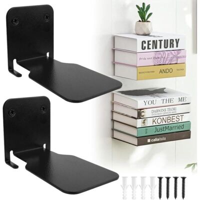 OEM Lot De 2 Étagères Invisibles : Bibliothèques Suspendues, Flottantes, Murales Flottantes Pour Chambre À Coucher, Étagère Flottante, En Métal, Stable, Pour Bureau, Cuisine (noir) - Publicité OEM Lot De 2 Étagères Invisibles : Bibliothèques Suspendues, Flottantes, Murales Flottantes Pour Chambre À Coucher, Étagère Flottante, En Métal, Stable, Pour Bureau, Cuisine (noir) - Publicité