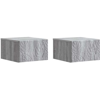 Cabinet De Chevet Mural 2 Pcs Sonoma Gris 49 X 34,5 X 20 Cm Vidaxl - Publicité Cabinet De Chevet Mural 2 Pcs Sonoma Gris 49 X 34,5 X 20 Cm Vidaxl - Publicité