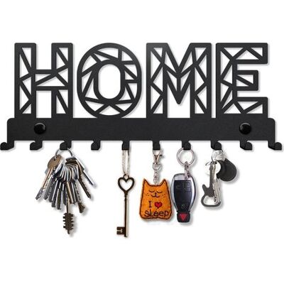 OEM Porte-clés Mural Métal Home, 8 Crochets, Design Home Sweet Home, Support Clés Décoratif Noir Pour Entrée Cuisine - Publicité OEM Porte-clés Mural Métal Home, 8 Crochets, Design Home Sweet Home, Support Clés Décoratif Noir Pour Entrée Cuisine - Publicité