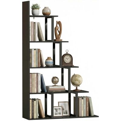 OEM Étagère Bibliothèque Séparateur De Pièce Style Industriel En Escalier 5 Étagères 102 X 30 X 160 Cm Coloris Noir - Publicité OEM Étagère Bibliothèque Séparateur De Pièce Style Industriel En Escalier 5 Étagères 102 X 30 X 160 Cm Coloris Noir - Publicité