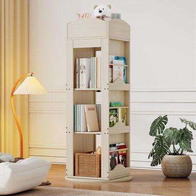 OEM Étagère Pivotante, Étagère Autoportante, Étagère À Livres Illustrés Avec Fonction De Rotation À 360 Degrés, Étagère De Rangement Pour Enfants Et Adultes, Étagère Multifonctionnelle (4 Étagères, 142×63 - Publicité OEM Étagère Pivotante, Étagère Autoportante, Étagère À Livres Illustrés Avec Fonction De Rotation À 360 Degrés, Étagère De Rangement Pour Enfants Et Adultes, Étagère Multifonctionnelle (4 Étagères, 142×63 - Publicité
