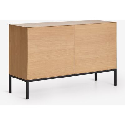 Buffet Rectangulaire 120x40 Cm En Mdf Et Placage Chêne Bromley Sklum - Publicité Buffet Rectangulaire 120x40 Cm En Mdf Et Placage Chêne Bromley Sklum - Publicité