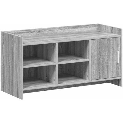 Cabinet À Chaussures Avec Porte Sonoma Gris 100 X 39,5 X 51 Cm Vidaxl - Publicité Cabinet À Chaussures Avec Porte Sonoma Gris 100 X 39,5 X 51 Cm Vidaxl - Publicité