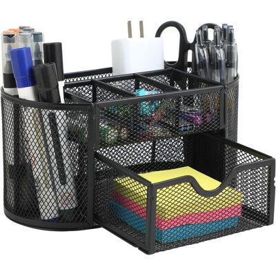 SUPERWISE Organisateur De Bureau Avec Tiroir – Modèle Noir Avec Tiroir Et Pot À Crayons, Idéal Pour Rangement Bureau Organisateur, Offrant Un Espace Optimisé Et Ordonné. Publicité SUPERWISE Organisateur De Bureau Avec Tiroir – Modèle Noir Avec Tiroir Et Pot À Crayons, Idéal Pour Rangement Bureau Organisateur, Offrant Un Espace Optimisé Et Ordonné. Publicité