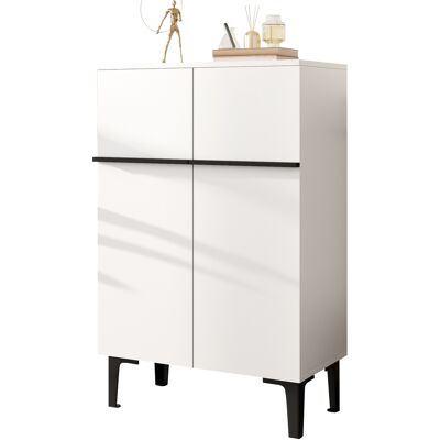 ACKERMAN Meuble À Chaussures Moderne À Double Porte, Grand Espace De Rangement Et Étagères Réglables – Meuble De Rangement Pratique Pour L'Entrée, Design Gain De Place 95×60×34,5 Cm - Publicité ACKERMAN Meuble À Chaussures Moderne À Double Porte, Grand Espace De Rangement Et Étagères Réglables – Meuble De Rangement Pratique Pour L'Entrée, Design Gain De Place 95×60×34,5 Cm - Publicité