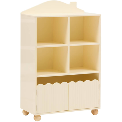 Bibliothèque Maison "bouli" 2 Portes 2 Niveaux Beige Atmosphera For Kids - - - Publicité Bibliothèque Maison "bouli" 2 Portes 2 Niveaux Beige Atmosphera For Kids - - - Publicité