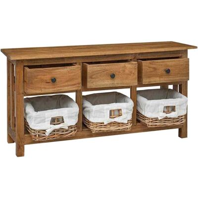 Maison La Vie - Buffet Salon Moderne - Meuble De Rangement - Bois D'Acajou Massif 100x30x50 Cm Bu3127 - Publicité Maison La Vie - Buffet Salon Moderne - Meuble De Rangement - Bois D'Acajou Massif 100x30x50 Cm Bu3127 - Publicité