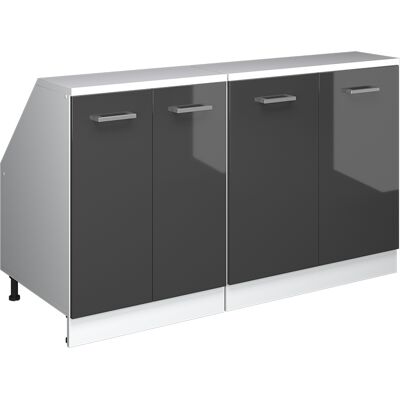 Ensembles De Meuble De Rangement Sous Pente Rion, Anthracite Haute Brillance, 140cm Lot De 2 Caissons 60 Cm De Profondeur, Vicco - Publicité Ensembles De Meuble De Rangement Sous Pente Rion, Anthracite Haute Brillance, 140cm Lot De 2 Caissons 60 Cm De Profondeur, Vicco - Publicité