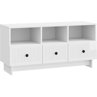 Maison Exclusive - Meuble Tv Blanc Brillant 102 X 34,5 X 50 Cm Bois D'Ingénierie - Publicité Maison Exclusive - Meuble Tv Blanc Brillant 102 X 34,5 X 50 Cm Bois D'Ingénierie - Publicité
