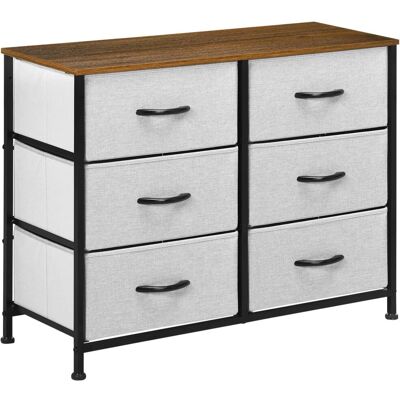 OEM Commode/buffet, 6 Tiroirs, Tiroirs En Tissu, 80 Cm X 30 Cm X 62,5 Cm, Marron + Noir + Gris Idéal Pour Salon, Chambre À Coucher Ou Bureau Facile À Assembler Avec Instructions Incluses - Publicité OEM Commode/buffet, 6 Tiroirs, Tiroirs En Tissu, 80 Cm X 30 Cm X 62,5 Cm, Marron + Noir + Gris Idéal Pour Salon, Chambre À Coucher Ou Bureau Facile À Assembler Avec Instructions Incluses - Publicité