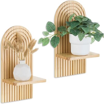 BEDEE 2 Pcs Petite Etagere Murale Bois, Étagère Murale Bohème, Étagères Murales Flottantes En Bois Décor Boheme, Pour Decoration Murales Chambre Salle De Bain Salon Dortoir Cuisine(naturel) - Publicité BEDEE 2 Pcs Petite Etagere Murale Bois, Étagère Murale Bohème, Étagères Murales Flottantes En Bois Décor Boheme, Pour Decoration Murales Chambre Salle De Bain Salon Dortoir Cuisine(naturel) - Publicité