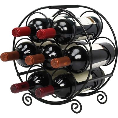 MOXIE Casiers À Bouteille Etagere À Vin Porte Rangement Rond 7 Bouteilles Noir - Publicité MOXIE Casiers À Bouteille Etagere À Vin Porte Rangement Rond 7 Bouteilles Noir - Publicité