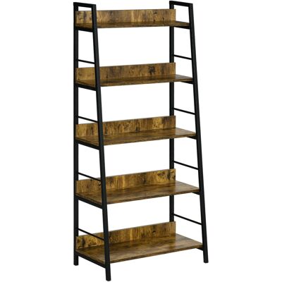 OEM Étagère Bibliothèque Style Industriel Inclinée 5 Niveaux 70 X 35 X 150 Cm - Publicité OEM Étagère Bibliothèque Style Industriel Inclinée 5 Niveaux 70 X 35 X 150 Cm - Publicité