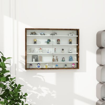 OEM Vitrine Murale 5 Étagères 2 Portes Verre 80x9,5x60 Cm Marron - Publicité OEM Vitrine Murale 5 Étagères 2 Portes Verre 80x9,5x60 Cm Marron - Publicité