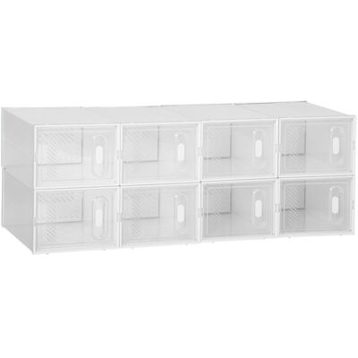 OEM Lot De 8 Boites Cubes Rangement À Chaussures Modulable Avec Portes Transparentes - 25 X 35 X 19 Cm-crezuo - Publicité OEM Lot De 8 Boites Cubes Rangement À Chaussures Modulable Avec Portes Transparentes - 25 X 35 X 19 Cm-crezuo - Publicité