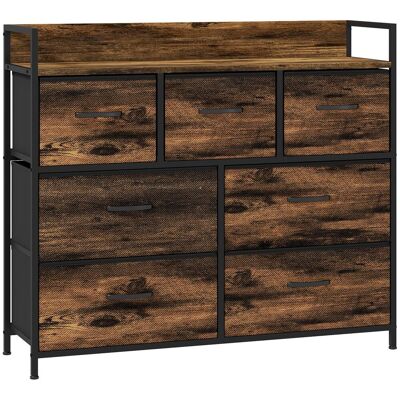 OEM Commode 7 Tiroirs Meuble De Rangement Tiroir En Tissu Pliant - Structure Acier Noir - 98 X 29 X 85 Cm - Publicité OEM Commode 7 Tiroirs Meuble De Rangement Tiroir En Tissu Pliant - Structure Acier Noir - 98 X 29 X 85 Cm - Publicité