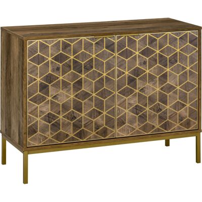 ARRIGONI Meuble D Entree Moderne Avec Decorations Dorees Et Pieds En Acier 99x39x75.5 Cm - Publicité ARRIGONI Meuble D Entree Moderne Avec Decorations Dorees Et Pieds En Acier 99x39x75.5 Cm - Publicité
