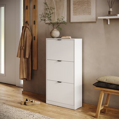 Benne À Chaussures Gizmo, Blanc, 59x112cm Avec 3 Compartiments, Vicco - Publicité Benne À Chaussures Gizmo, Blanc, 59x112cm Avec 3 Compartiments, Vicco - Publicité