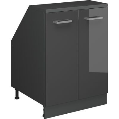 Meuble De Rangement Sous Pente Rion, Anthracite Haute Brillance, 60x81.6cm 2 Portes, 60 Cm De Profondeur, Vicco - Publicité Meuble De Rangement Sous Pente Rion, Anthracite Haute Brillance, 60x81.6cm 2 Portes, 60 Cm De Profondeur, Vicco - Publicité