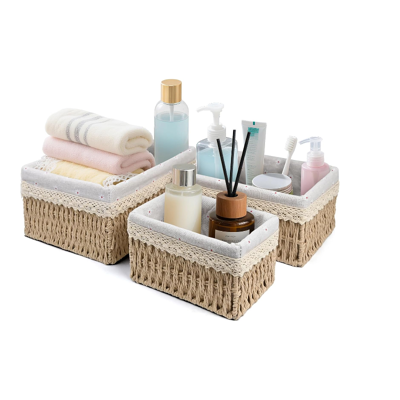 Generic Lot De 3 Paniers De Rangement Pour Jouets De Salle De Bain, Panier Tressé Pour Table À Langer, Panier Pour Chambre D'Enfant, Petit Panier - Publicité Generic Lot De 3 Paniers De Rangement Pour Jouets De Salle De Bain, Panier Tressé Pour Table À Langer, Panier Pour Chambre D'Enfant, Petit Panier - Publicité