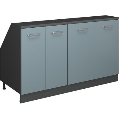 Ensembles De Meuble De Rangement Sous Pente Rion, Bleu-gris, 140cm Lot De 2 Caissons 60 Cm De Profondeur, Vicco - Publicité Ensembles De Meuble De Rangement Sous Pente Rion, Bleu-gris, 140cm Lot De 2 Caissons 60 Cm De Profondeur, Vicco - Publicité