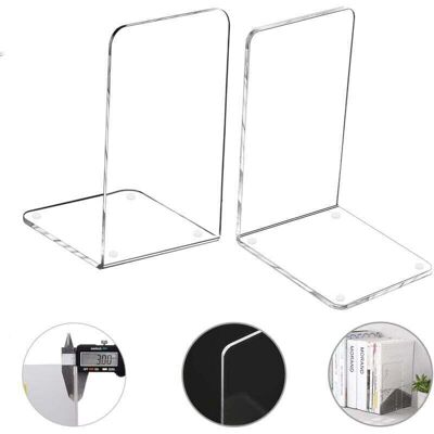 OEM Serre-livres En Plastique Acrylique, Acrylique Transparent Antidérapant, Serre-livres, Organisateur, Décoration D'Étagère, Fournitures Décoratives, Papeterie Cadeau (7,08 "x 4,72" 1 Paire) - Publicité OEM Serre-livres En Plastique Acrylique, Acrylique Transparent Antidérapant, Serre-livres, Organisateur, Décoration D'Étagère, Fournitures Décoratives, Papeterie Cadeau (7,08 "x 4,72" 1 Paire) - Publicité