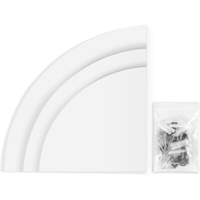 PELTOR Jeffergarden Lot De 3 Étagères D'Angle Flottantes Blanches, Décoratives, À Fixer Au Mur, De Forme Radiale Et De Style Rustique, Idéales Pour Le Salon, La Salle De Bain Et La Cuisine. Publicité PELTOR Jeffergarden Lot De 3 Étagères D'Angle Flottantes Blanches, Décoratives, À Fixer Au Mur, De Forme Radiale Et De Style Rustique, Idéales Pour Le Salon, La Salle De Bain Et La Cuisine. Publicité