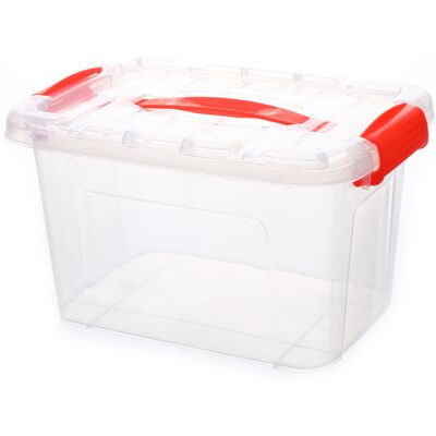 JARDIBRIC Boîte De Rangement En Plastique - Transparent Avec Couvercle - Dimensions : Environ 34.5 X 24 X 19cm - Publicité JARDIBRIC Boîte De Rangement En Plastique - Transparent Avec Couvercle - Dimensions : Environ 34.5 X 24 X 19cm - Publicité